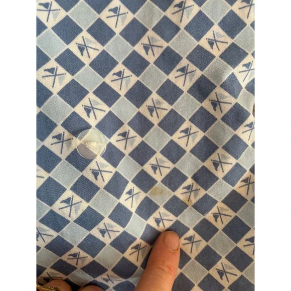 Liz Claiborne LizGolf Argyle Golf Skort Blue Vintage Cotton Womens 8 - Picture 9 of 9